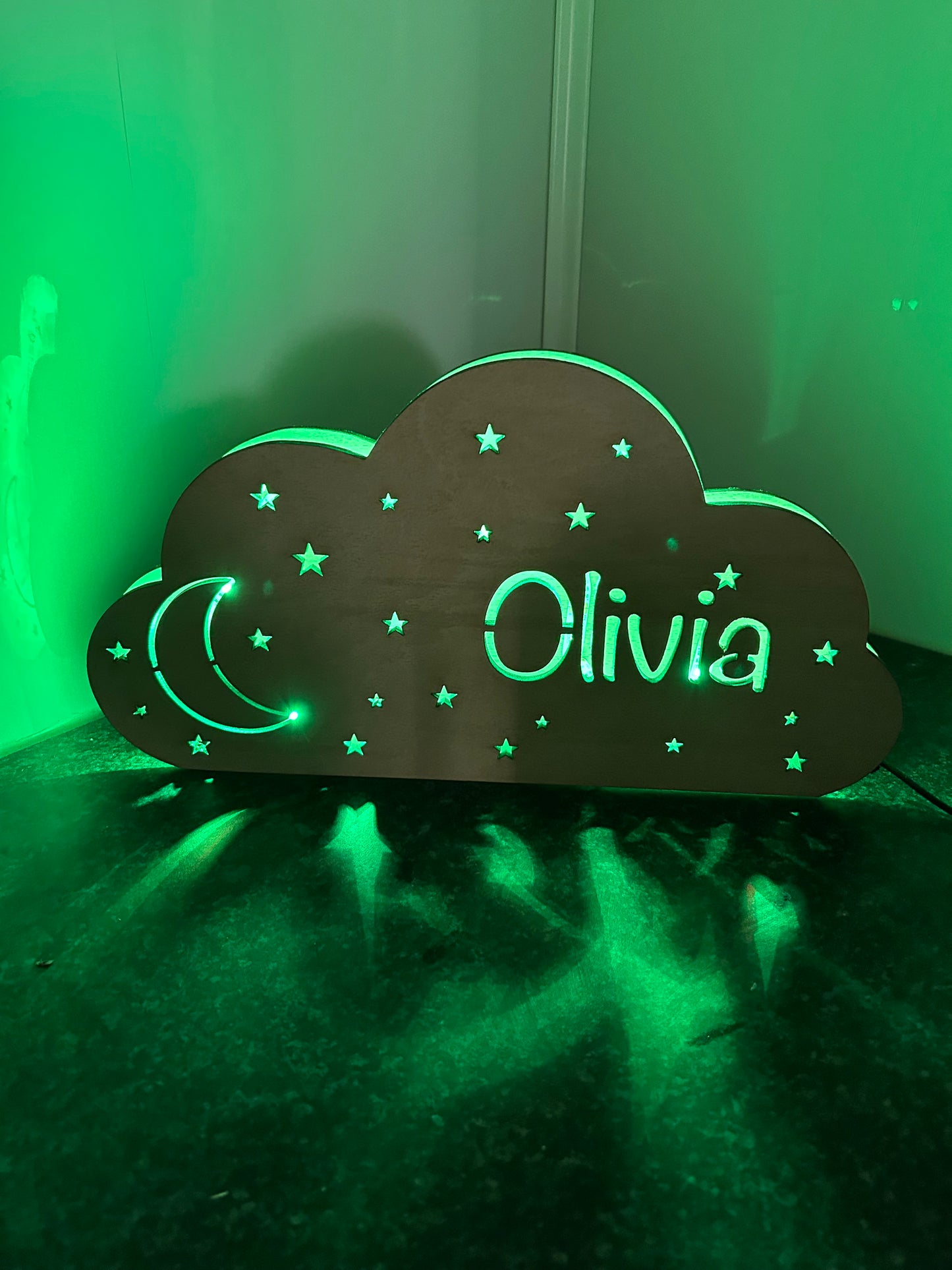 Personalised Night Light 3D Cloud