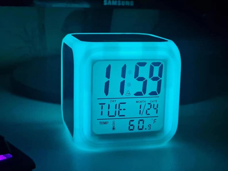 Personalised Light up Alarm Clock